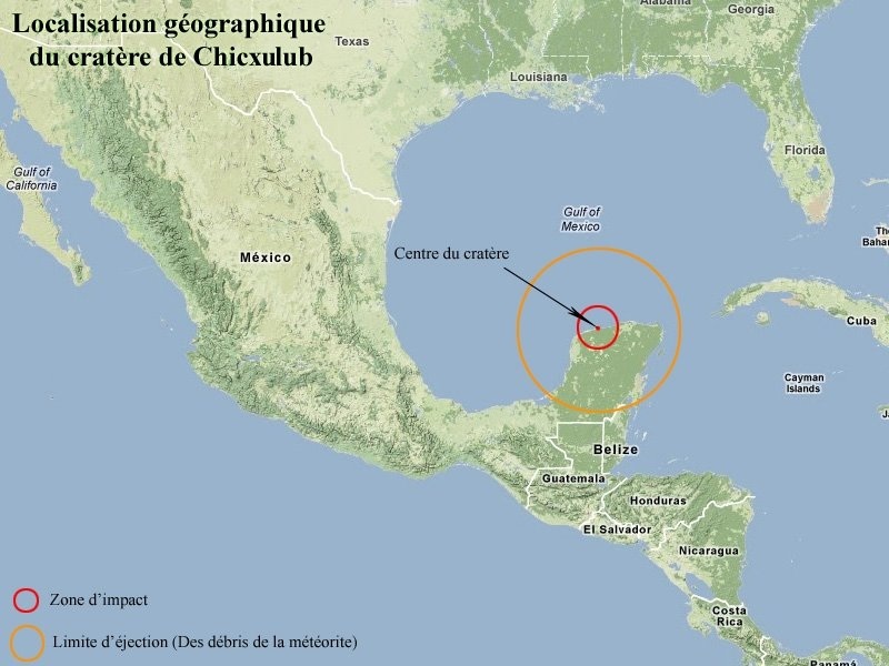 Le cratère du Chicxulub